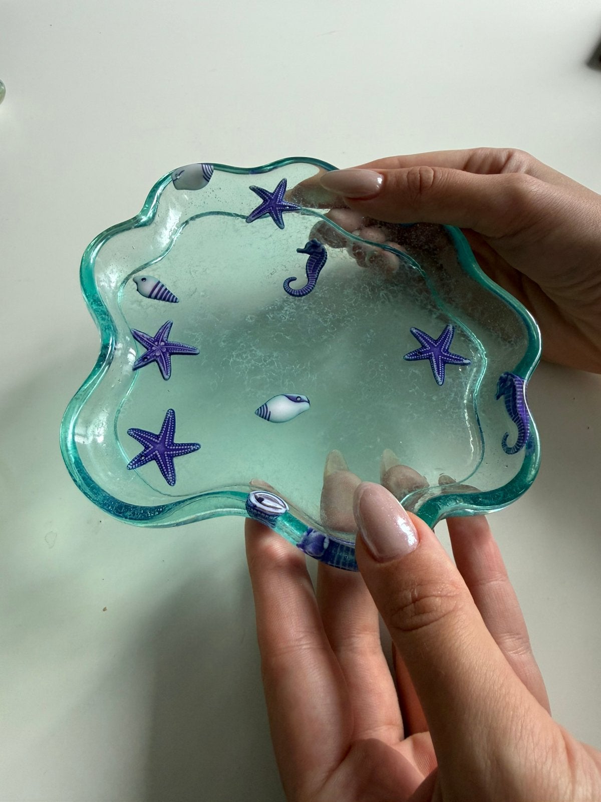 Handmade Epoxy Resin Decorative Tray / Coaster, Ophalen of Verzenden