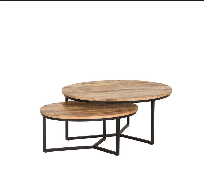 Salontafel 2 stuks ovaal, Ophalen, Zo goed als nieuw, Ovaal