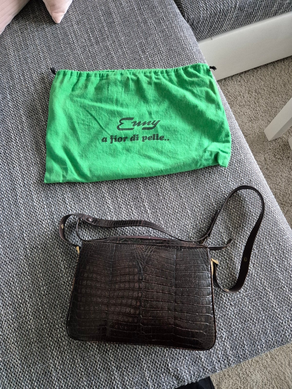 Sac à main vintage, Enlèvement, Comme neuf, Brun, Sac à main