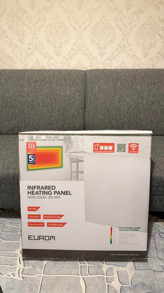 Verwarmingspaneel – Mon Soleil 350 WiFi (Nieuw in doos), Ophalen, Zo goed als nieuw, Thermostaat