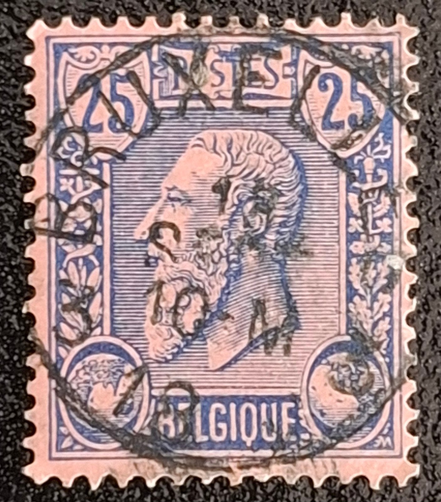 Belgique : COB 52 (●) Roi Léopold II 1884., Avec timbre, Enlèvement ou Envoi, Sans gomme, Affranchi