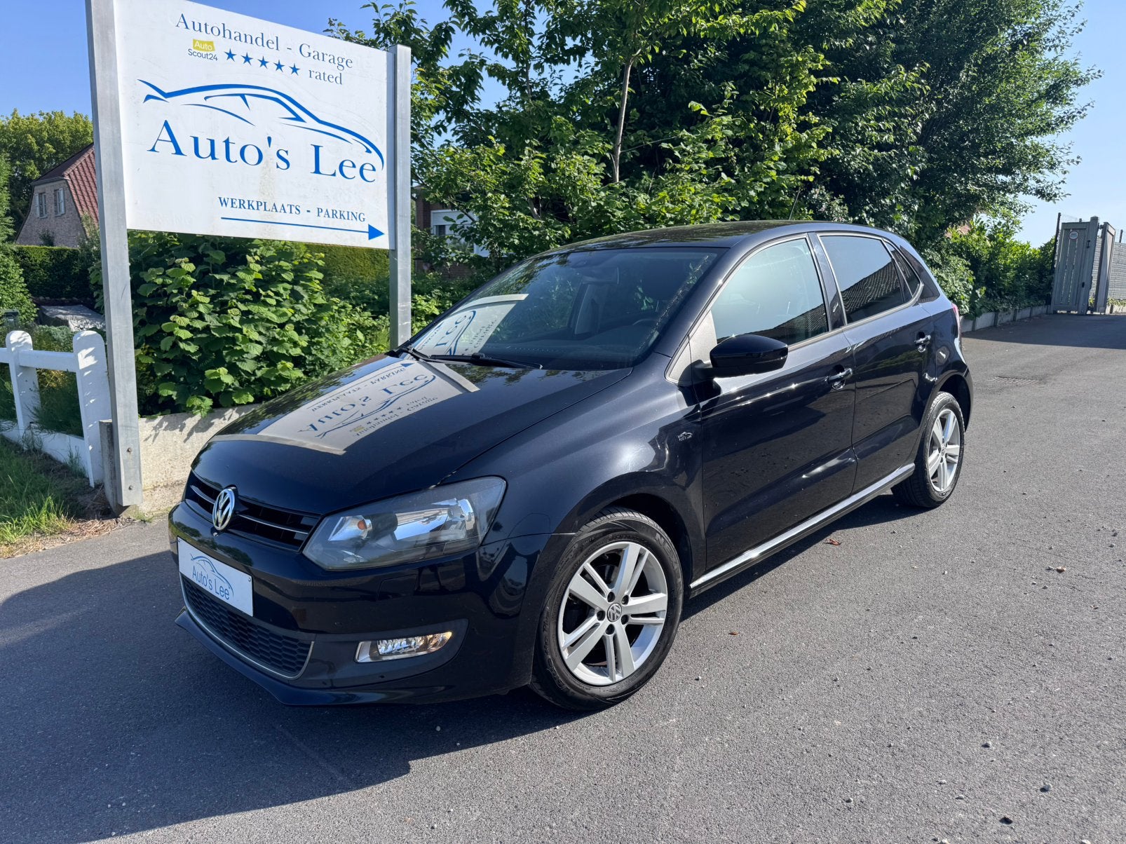 Volkswagen polo 1.2i/stoelverwarming/cruisecontrol/autoairco, Euro 5, Parkeersensor, Zwart, Bedrijf