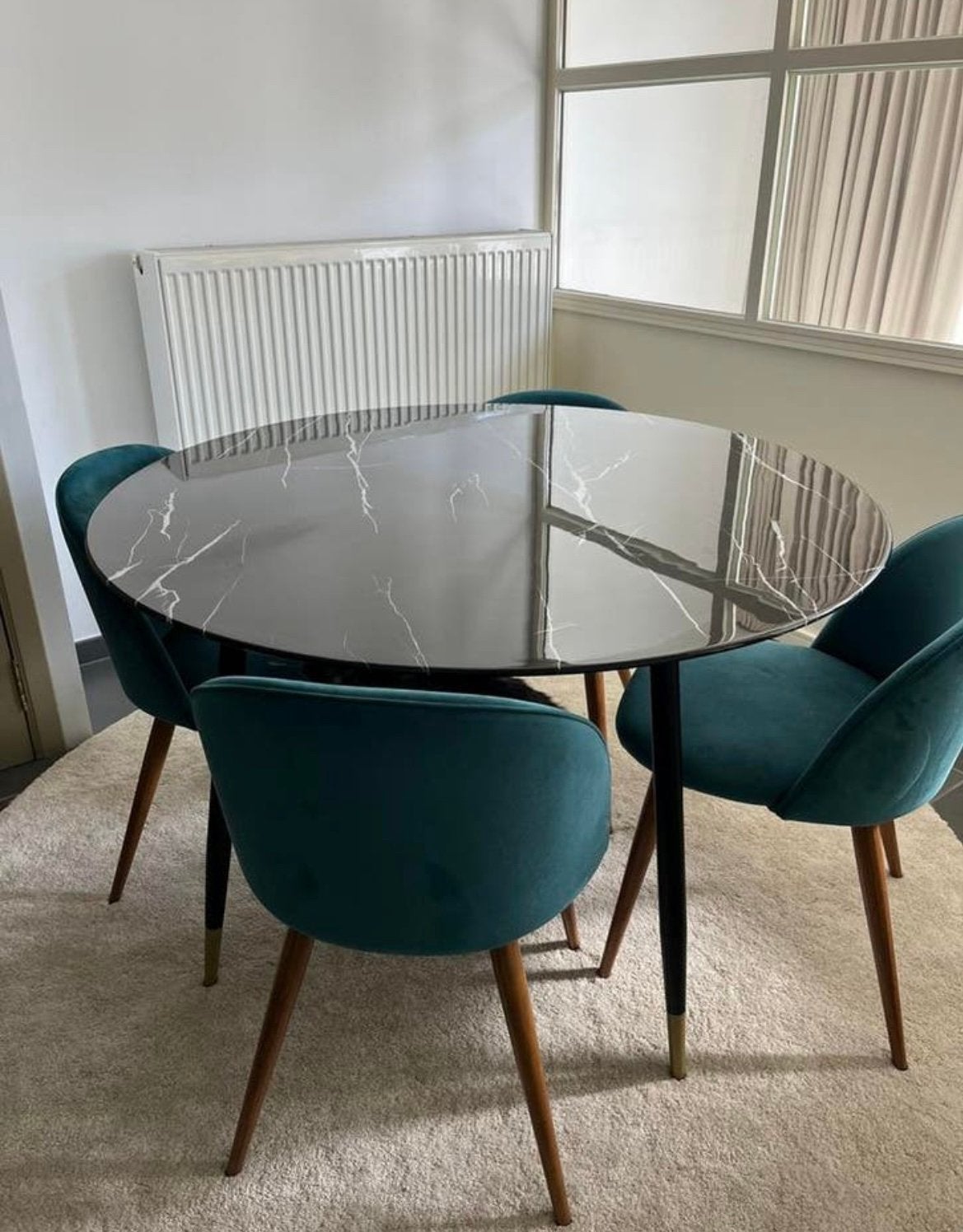 Table de salle à manger ronde Maison du Monde, Maison & Meubles, Enlèvement, Comme neuf