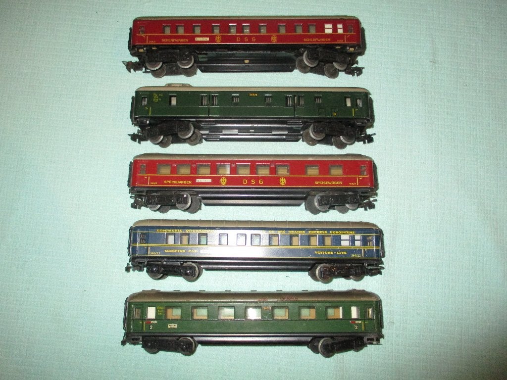 Marklin 5 wagons 346 années 50, Enlèvement ou Envoi, Utilisé, Wagon, Märklin