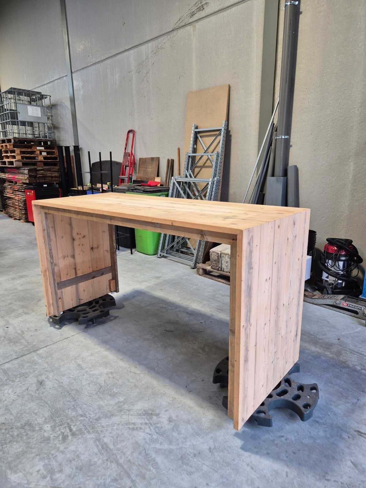 hoge tafel met 8 barstoelen, Huis en Inrichting, Tafels | Statafels, Ophalen, Zo goed als nieuw