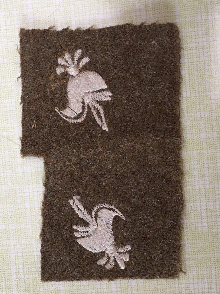 vers 1945 GENIE fus. brick. Brigade Piron, Enlèvement ou Envoi, Armée de terre, Emblème ou Badge