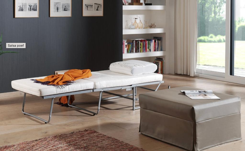 Pouf convertible : gain de place & lit d’appoint (état neuf), Autres dimensions, Une personne, Comme neuf, Enlèvement