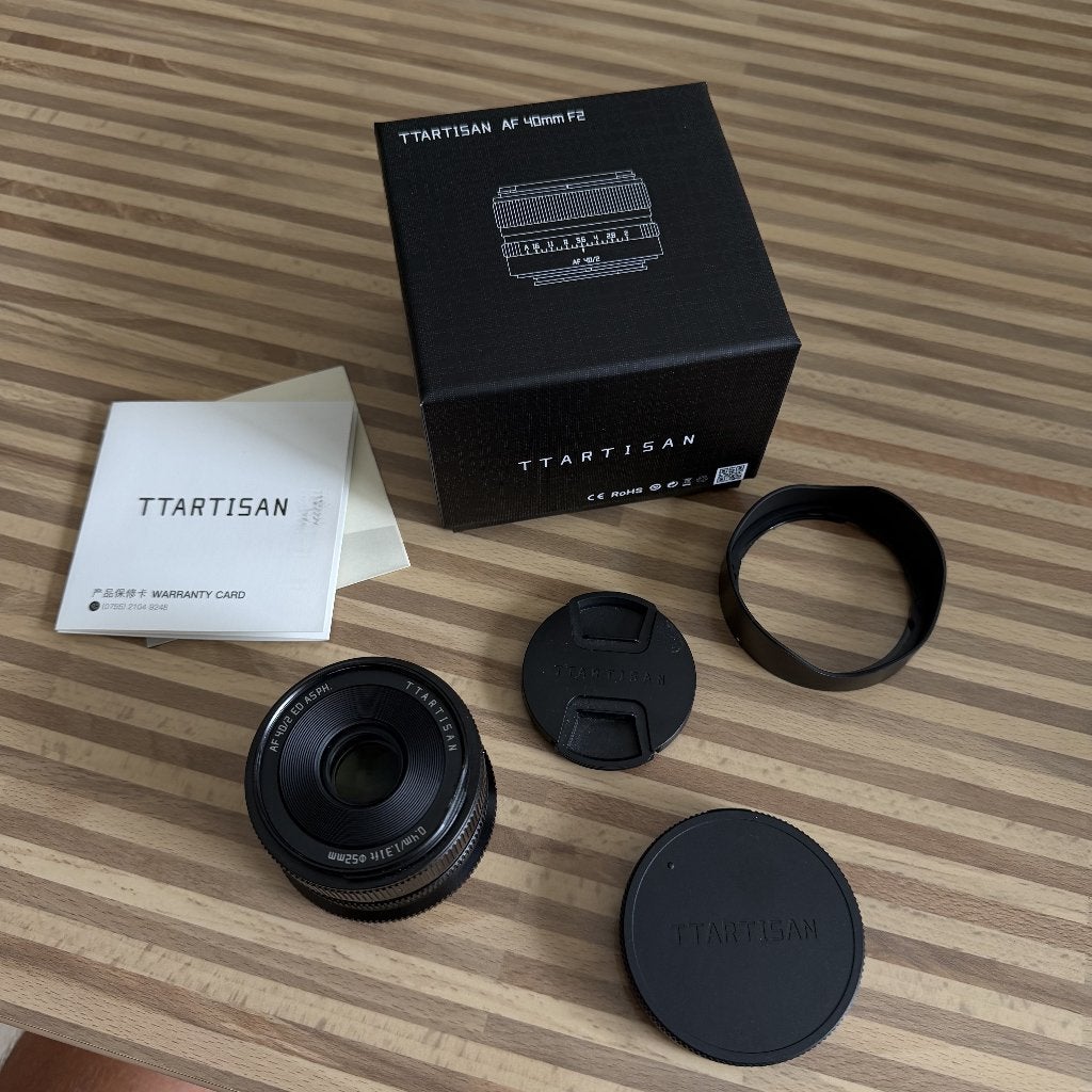 TTartisan AF 40mm f/2 — Nikon Z (lees aankondiging), Audio, Tv en Foto, Foto | Lenzen en Objectieven, Overige merken, Gebruikt