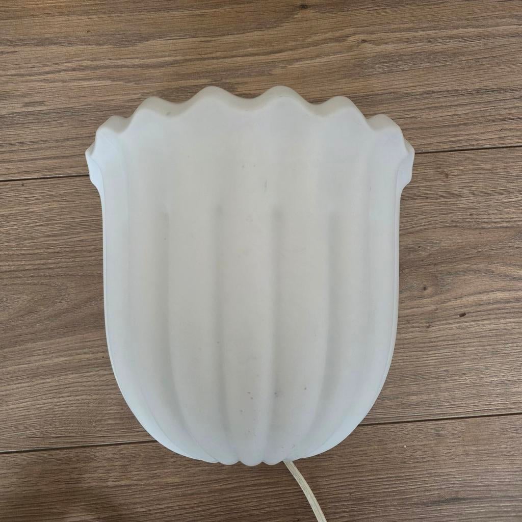 Vintage Glashütte Limburg Tulp glazen wandlamp, Antiek en Kunst, Ophalen of Verzenden