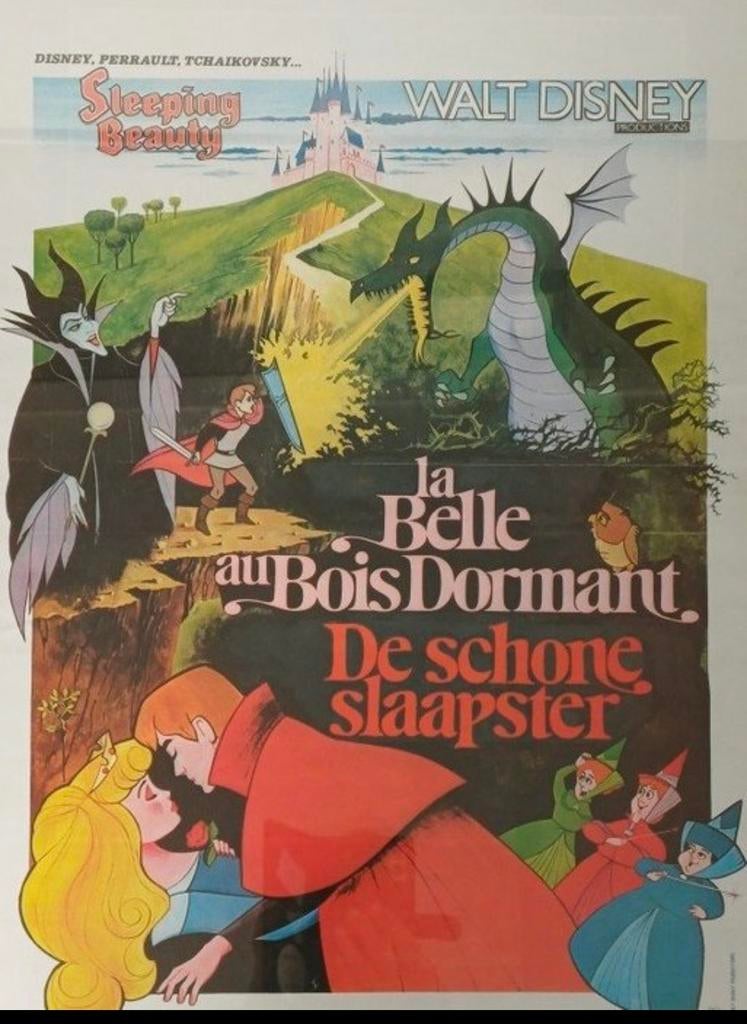 Originele Disney-filmposter – Doornroosje (1959), Verzamelen, Ophalen, Zo goed als nieuw