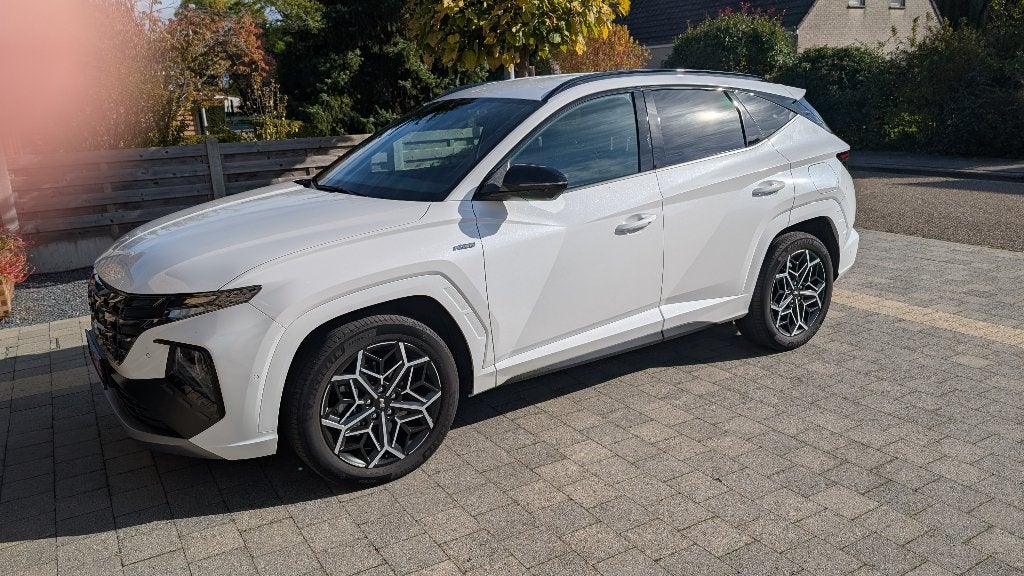 Hyundai Tucson Shine N Line Hybrid  april 2024  44000km, Auto's, Dealer onderhouden, Verwarmde buitenspiegels, Euro 6, 169 kW