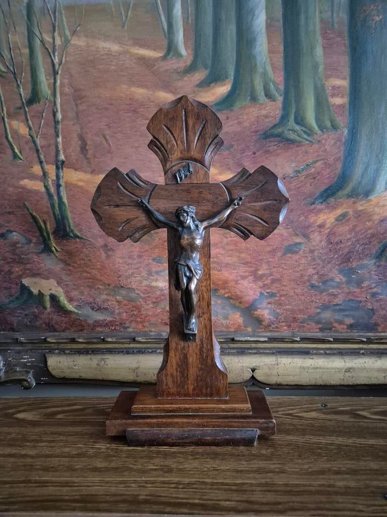Kruis om te zetten , hout , 44 cm, Antiquités & Art, Antiquités | Objets religieux, Enlèvement ou Envoi
