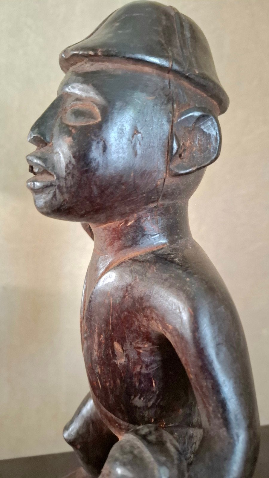 Congo. Colon Mayombe., Antiquités & Art, Envoi, Bois, Statue