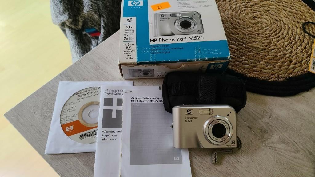 HP M525 digitale camera en video, Audio, Tv en Foto, Fotocamera's Digitaal, Ophalen, Gebruikt, 6 Megapixel, HP