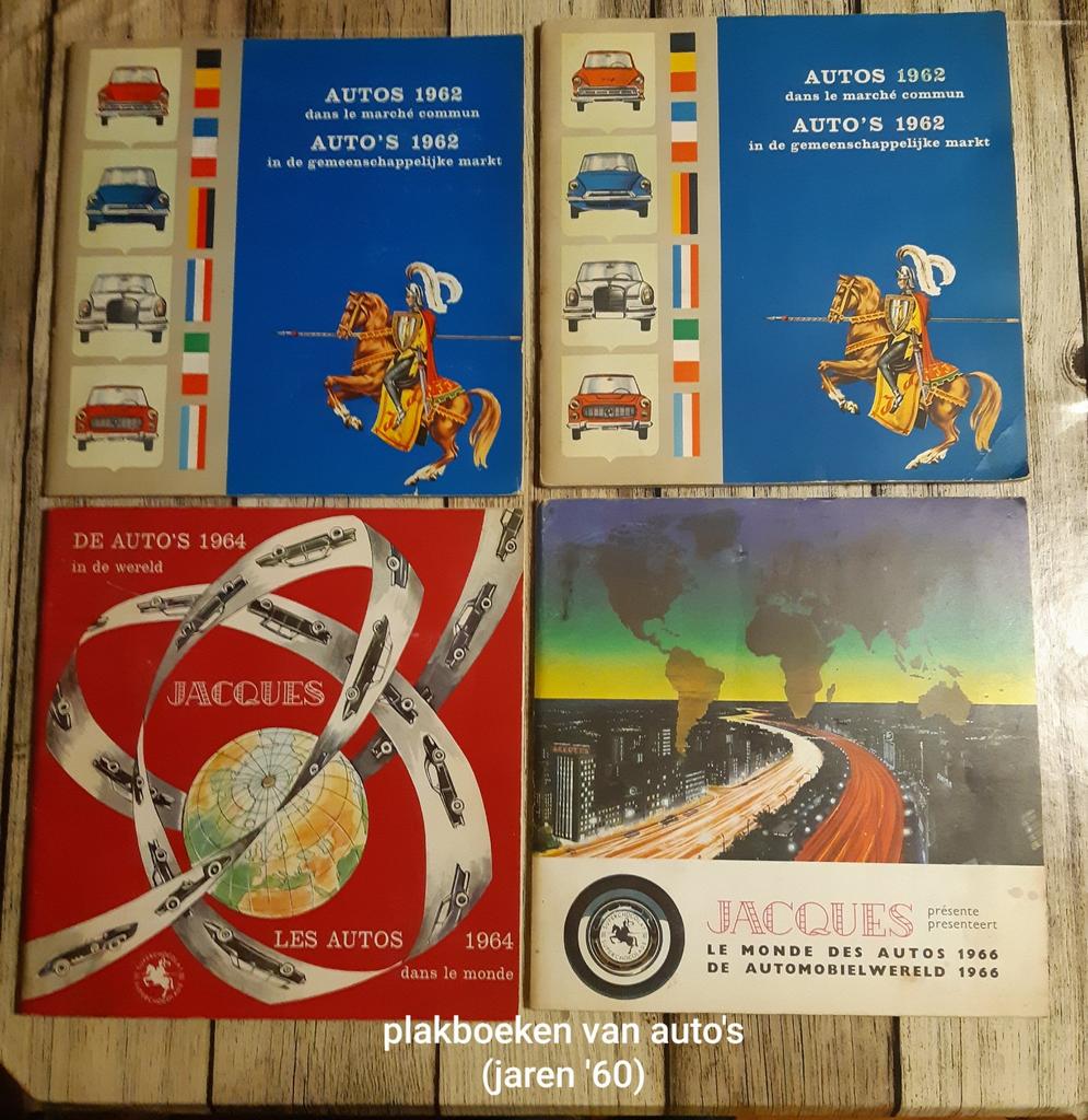 4 oude plakboeken auto's jaren '60, Ophalen