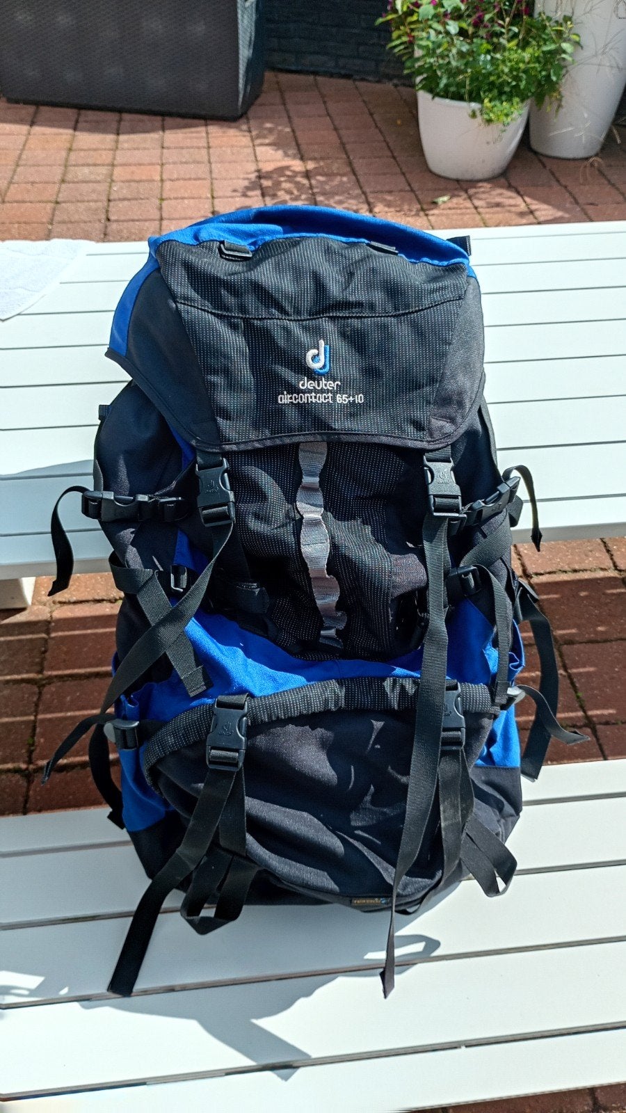 Trekking wandel  rugzak Deuter air contact 65 + 10, Ophalen, Zo goed als nieuw