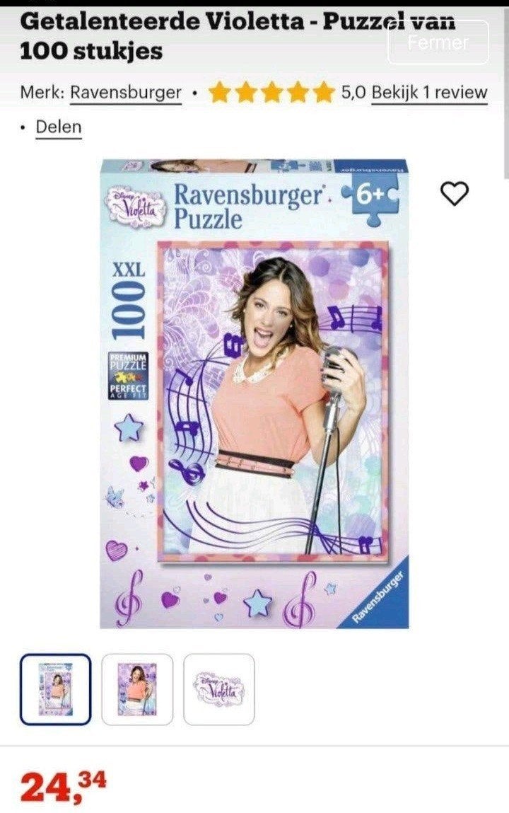 Puzzle Violetta NEUF (25 euro chez bol), Ophalen