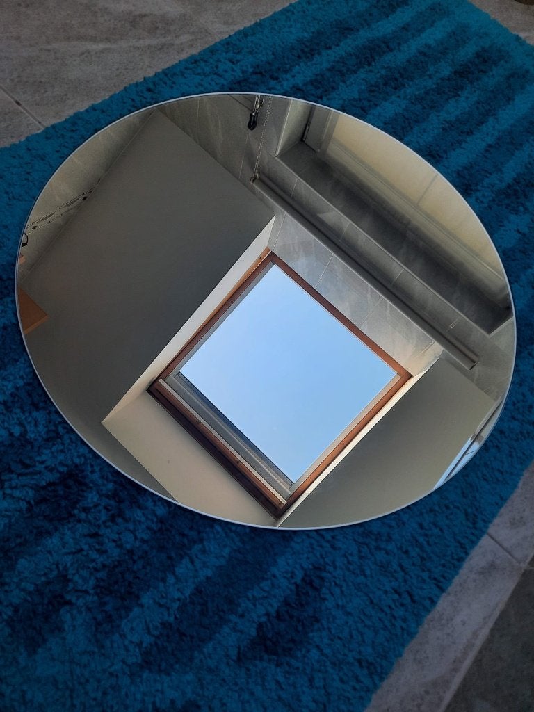 ronde spiegel diameter 60 cm, Huis en Inrichting, Woonaccessoires | Spiegels, Ophalen, Rond, Zo goed als nieuw, Minder dan 100 cm