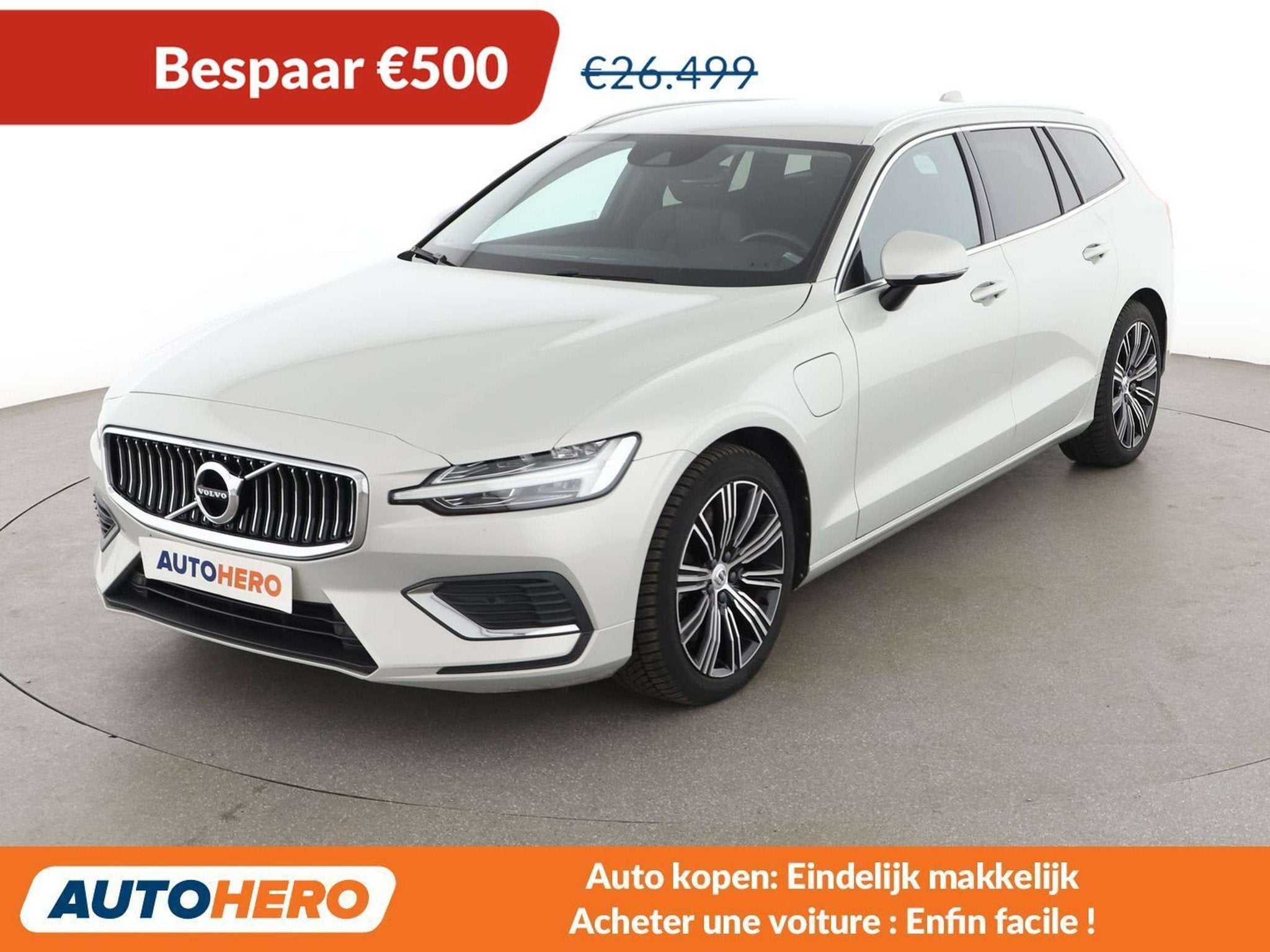 Volvo V60 2.0 T8 Plug-in Hybrid Inscription AWD (bj 2020), Auto's, Volvo, Automaat, Gebruikt, 1969 cc, Leder