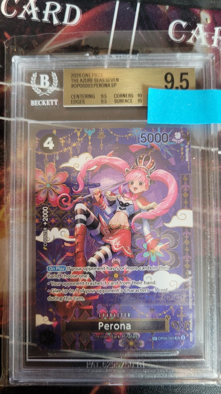 op06-093 perona sp bgs 9.5, Ophalen of Verzenden, Nieuw, Losse kaart, Foil