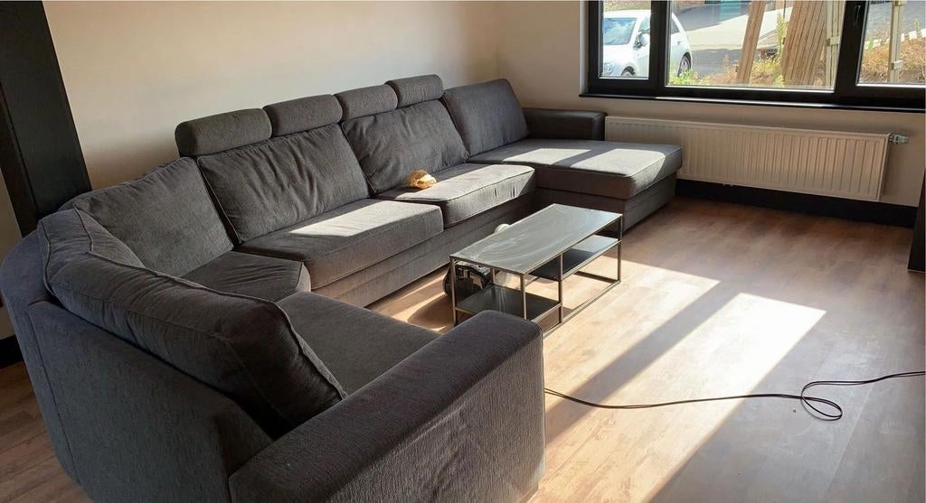 Complete zithoek zetel, Ophalen, Gebruikt, Stof