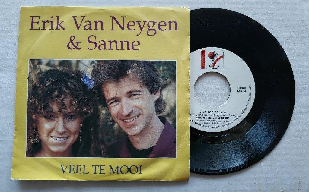 ERIK VAN NEYGEN & SANNE - Veel te mooi (45t), Ophalen of Verzenden, Zo goed als nieuw, 7 inch, Nederlandstalig
