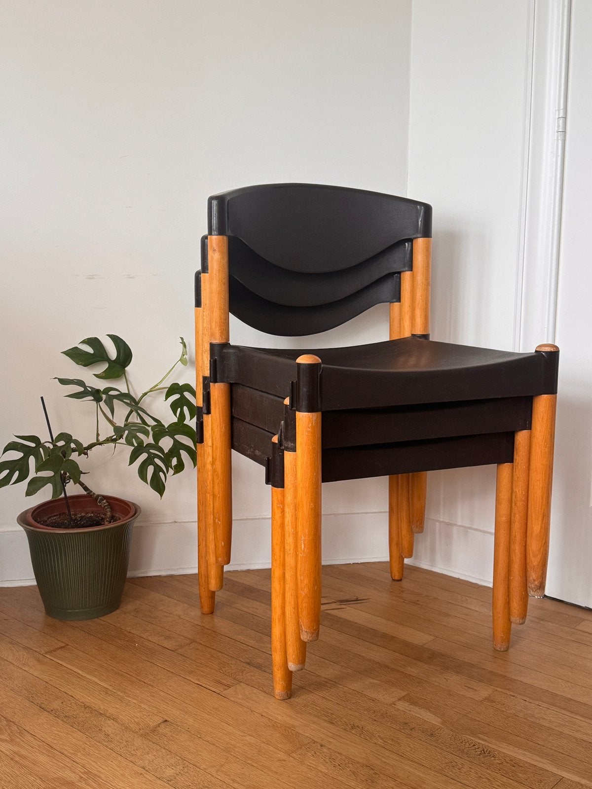 Lot de 3 chaises vintage Strax par Hartmut Lohmeyer / Casala, 55 à 75 cm, Casala, Enlèvement, Utilisé