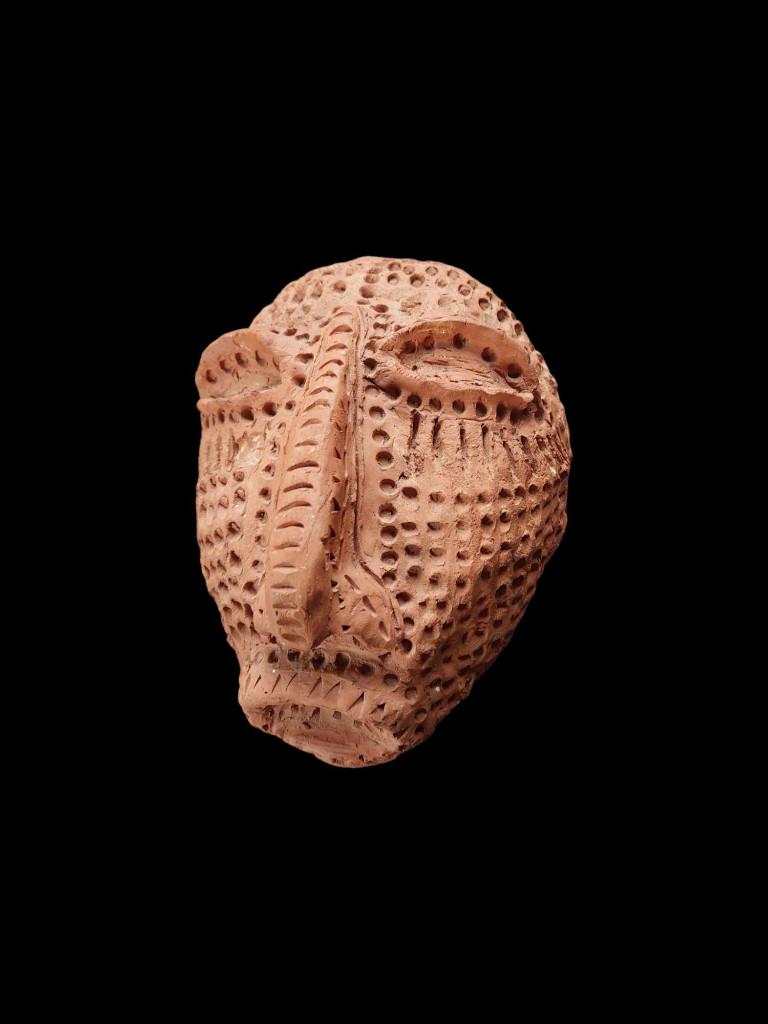 Art Brut keramisch masker van 17 cm, Antiek en Kunst, Ophalen