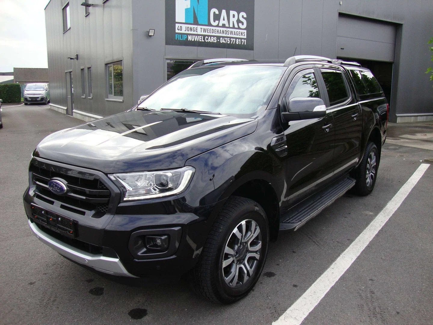 Ford Ranger 212pk, zwart, leder, 28.843 + btw, 2023, camera,, Cuir, Achat, Entreprise, Noir