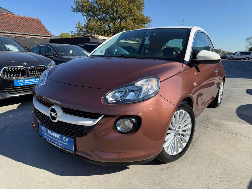Opel ADAM 1.4i 100PK LEDER CARPLAY BLUETOOTH PDC ALU CARPASS, Auto's, ADAM, Gebruikt, 4 cilinders, Bruin