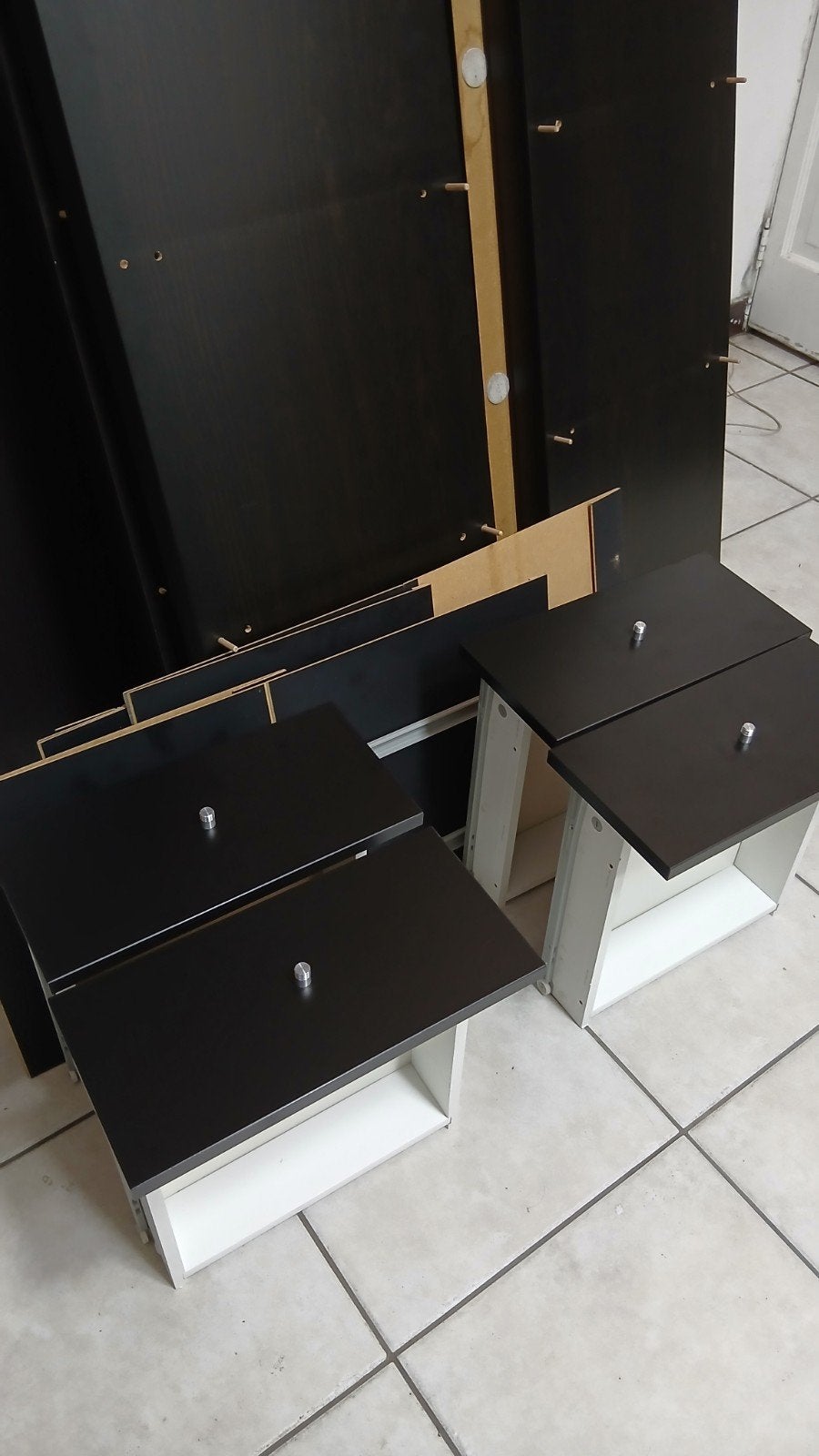 Set deurblokken en ladeblokken Kallax Ikea zwart