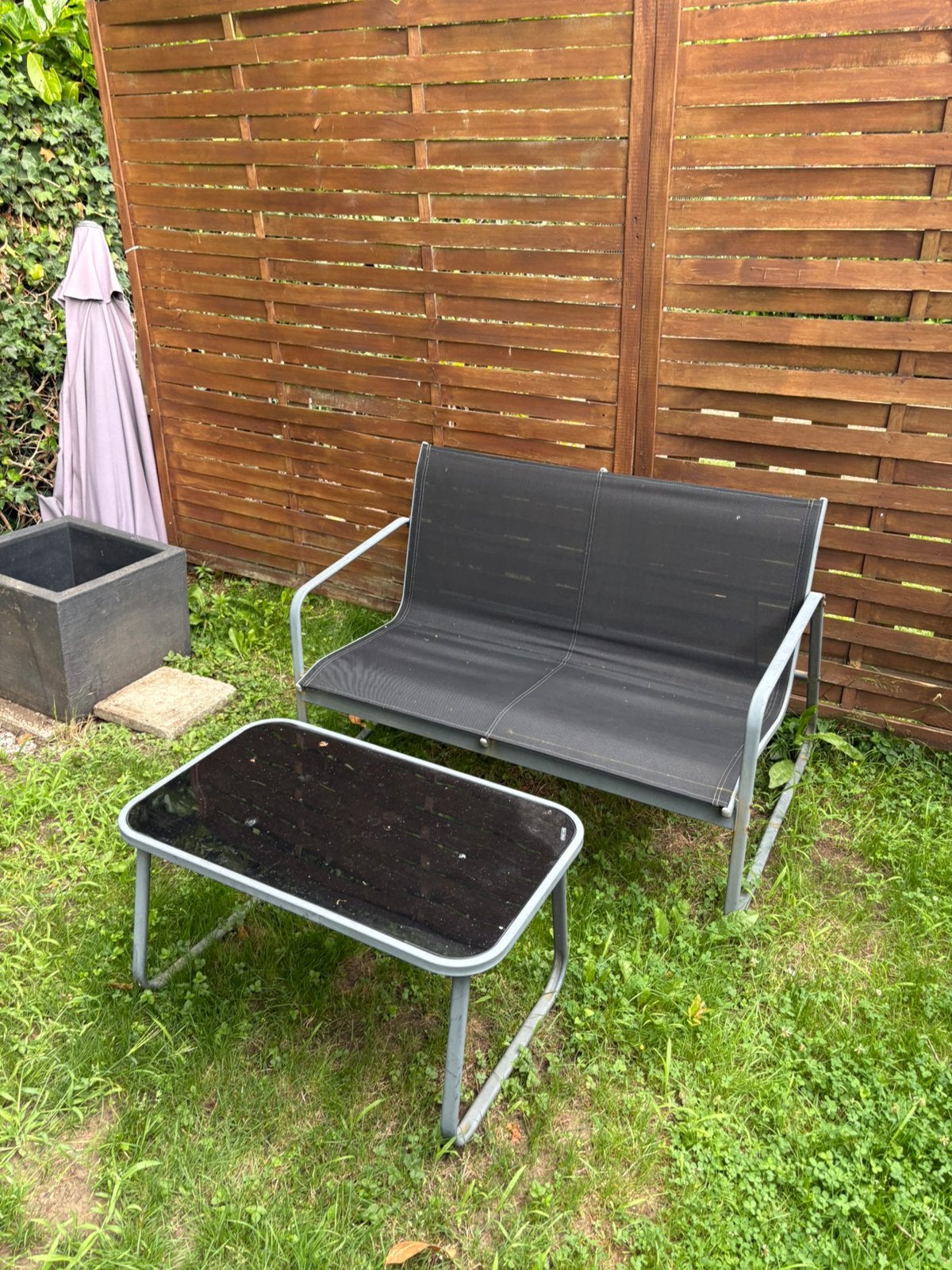 Loungeset, Tuin en Terras, Ophalen, 4 zitplaatsen, Gebruikt, Aluminium