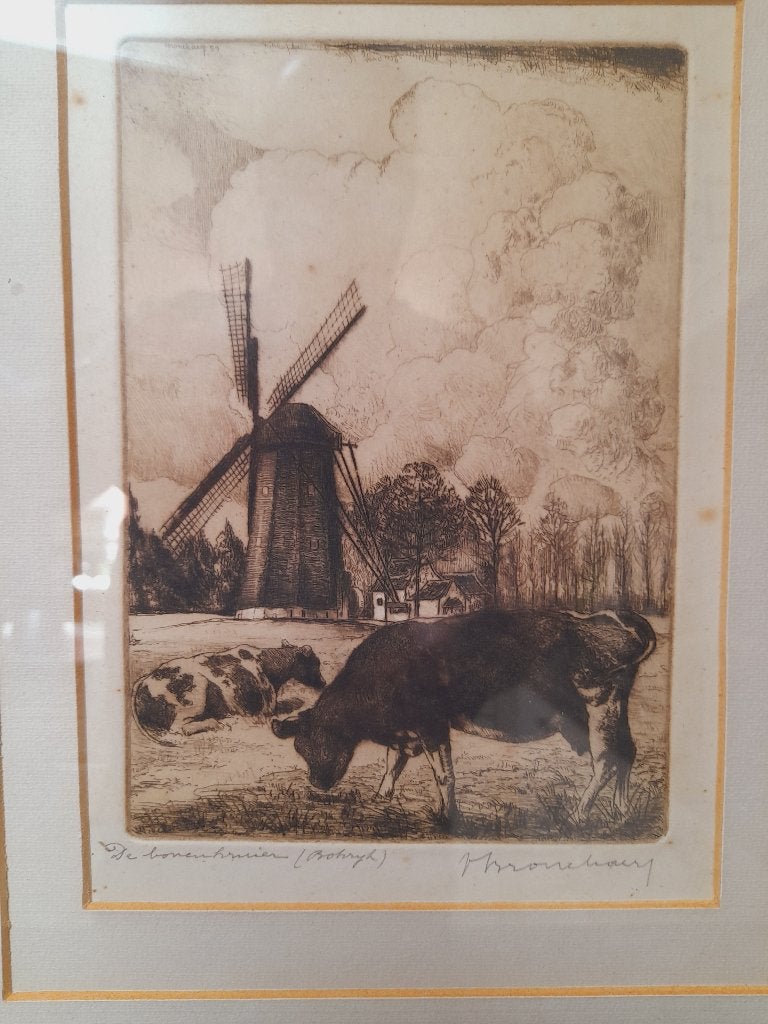 Ets Oscar Bronckaers, Realistisch, Overige technieken, Dieren, Papier
