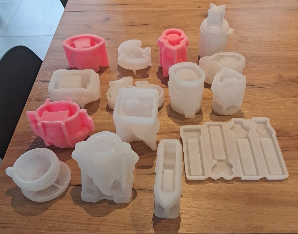 Assortiment Flexibele Siliconen Mallen voor Gips, Gereedschap of Accessoires, Verzenden, Overige thema's, Meerkleurig