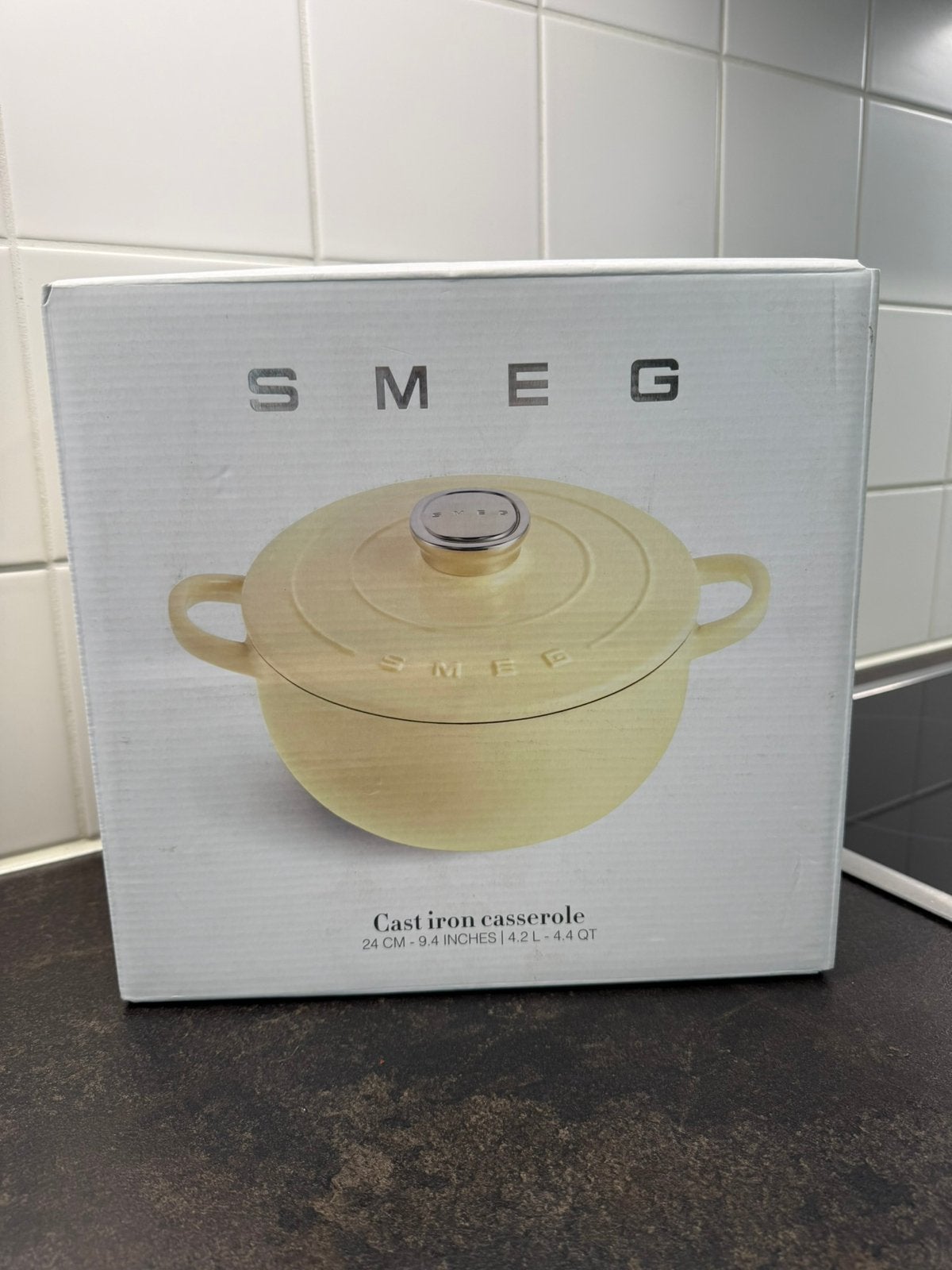 SMEG BRADPAN 24 Cm, Ophalen, Zo goed als nieuw, Braadpan, Overige merken