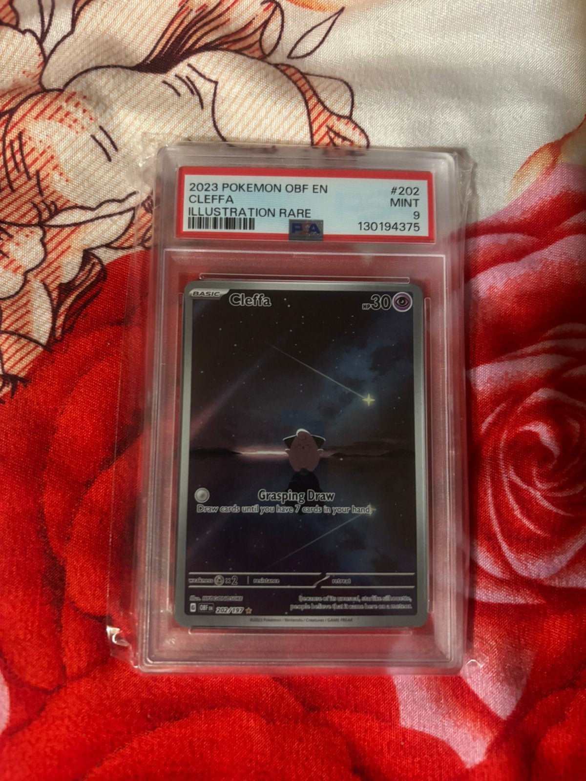 #202 Cleffa Psa 9 Obsidian flames, Ophalen, Nieuw, Losse kaart