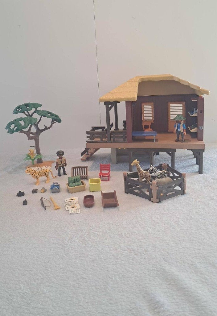 Playmobil safarihut met dieren, Kinderen en Baby's, Ophalen, Wild life, Gebruikt, Gebouw