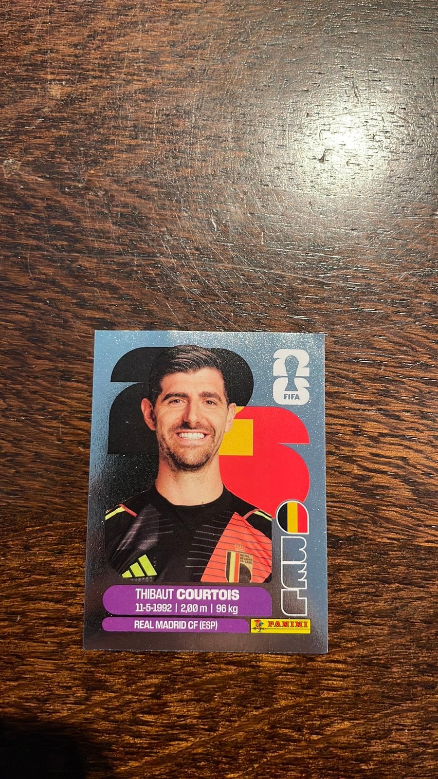 ZILVEREN Thibaut Courtois WK Panini 2026, Ophalen of Verzenden, Nieuw
