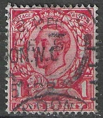 Grande-Bretagne 1911 - Yvert 130 - Roi Georges V (ST), Envoi, Affranchi