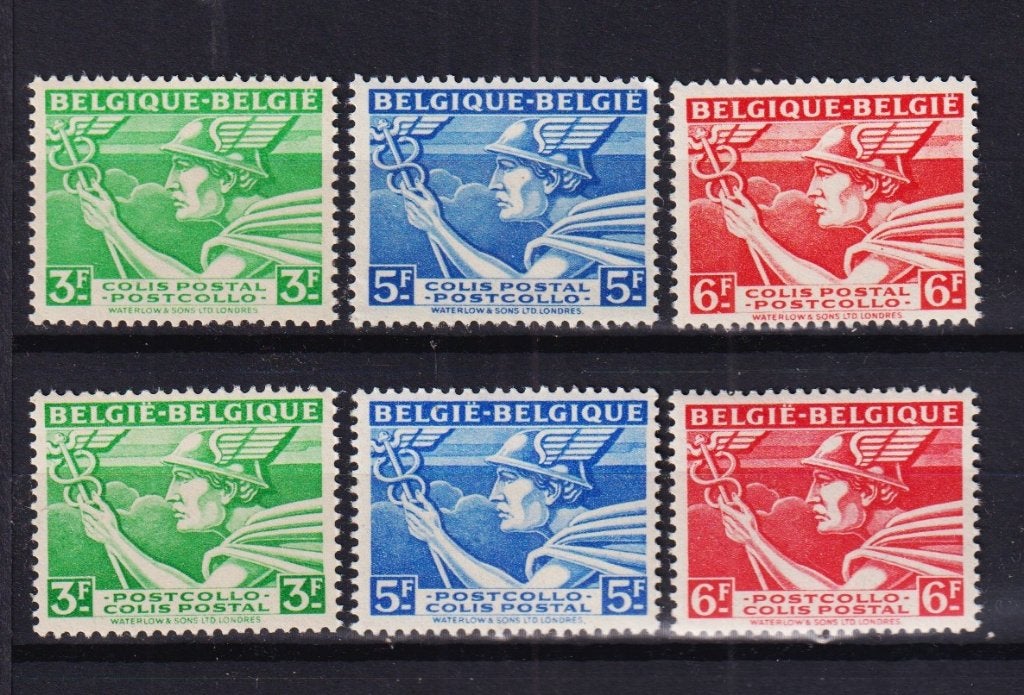 Belgique timbres de chemin de fer 1945 TR288-290A **, Envoi, Non oblitéré, Neuf