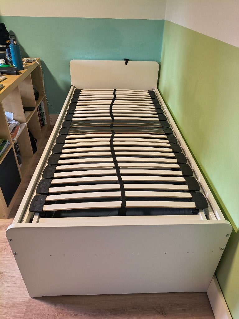 Slakt bed met onderbed (excl. elektrische lattenbodem), Ophalen, Gebruikt, 90 cm, Eenpersoons