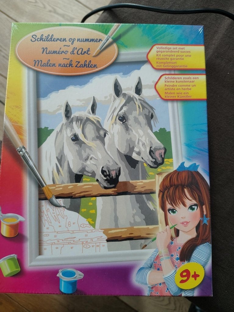 Schilderen op nummer: paardenvriendjes 9+, Hobby en Vrije tijd, Ophalen of Verzenden, Nieuw, Schilderen op nummer