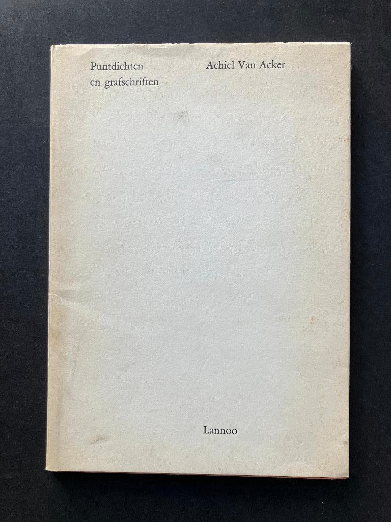 Achiel Van Acker - Puntgedichten en grafschriften, Boeken, Ophalen
