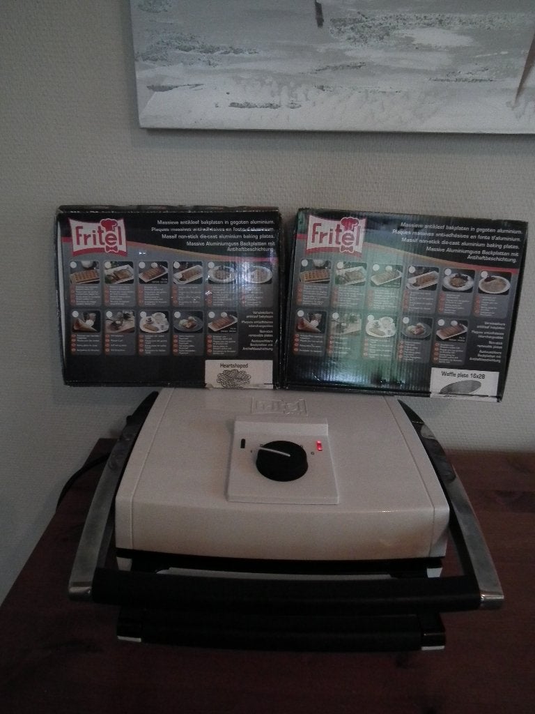 Fritel combi gaufrier 1600W avec plaques 26,5 x 20,5, Electroménager, Enlèvement ou Envoi, Utilisé