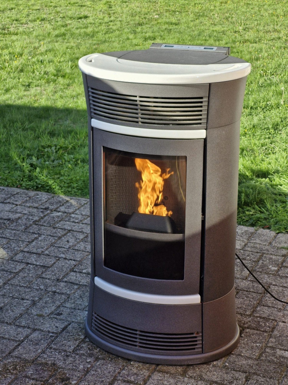 Pelletkachel Edilkamin ELLY 11kw met Kanalisatie (Levering), Ophalen, Overige brandstoffen, Zo goed als nieuw, Pelletkachel
