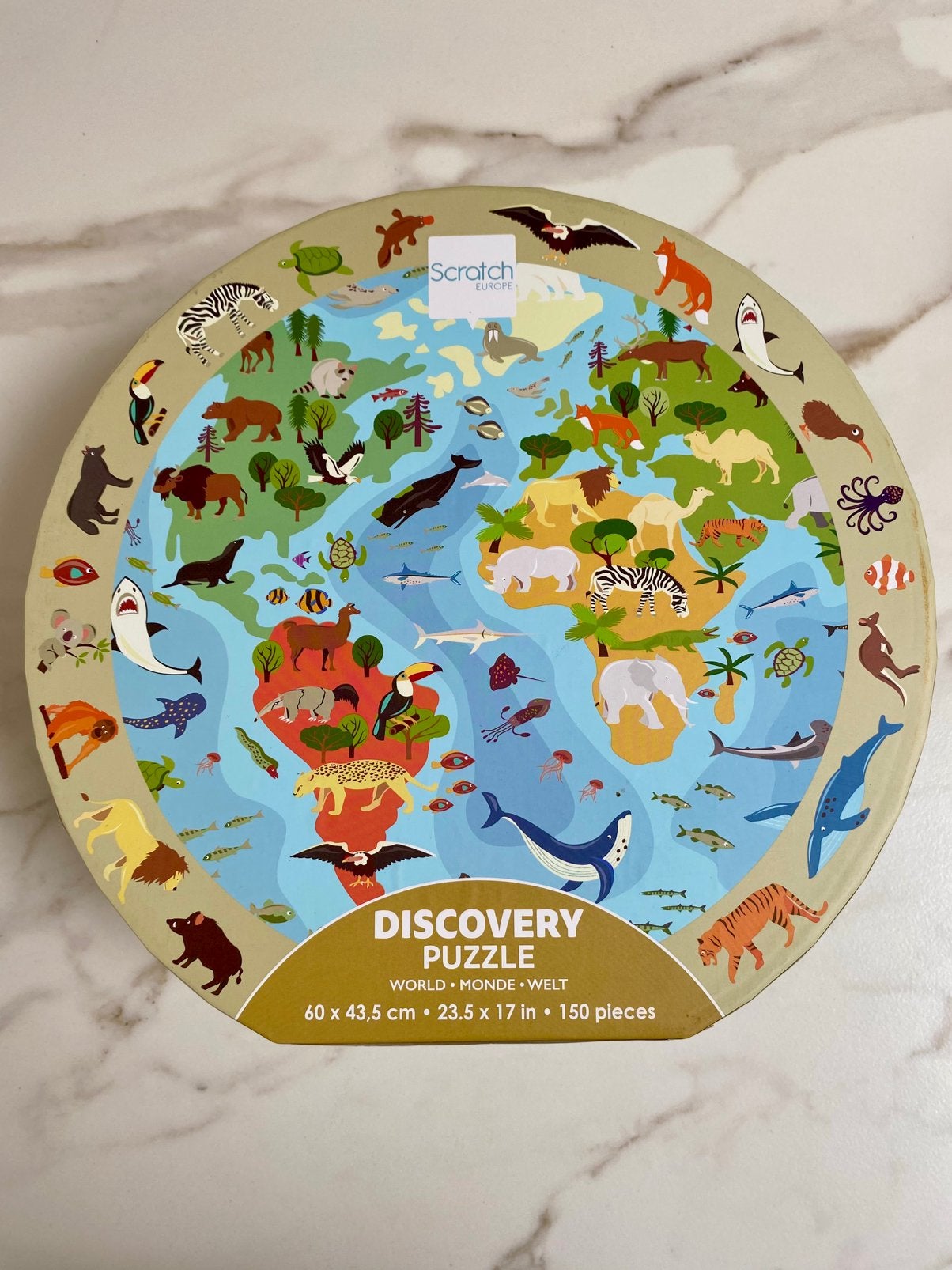 Discovery puzzle world, Kinderen en Baby's, Ophalen, Meer dan 50 stukjes, Zo goed als nieuw, 4 tot 6 jaar