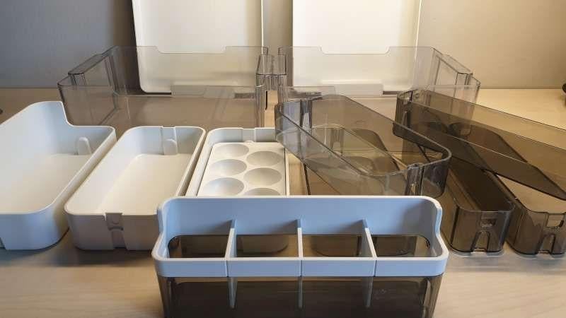 Set 11 deurbakjes en voorraadbakjes voor ijskast Miele K128i, Elektronische apparatuur, Ophalen