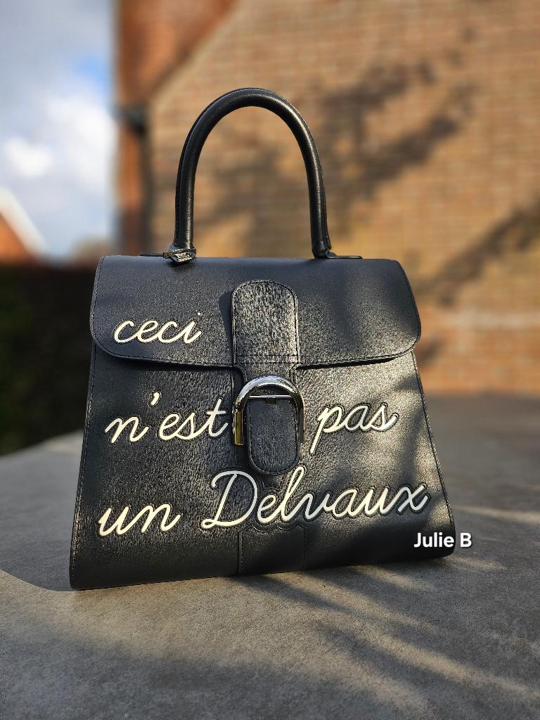 Delvaux Brillant MM "L'Humour" - Ceci n'est pas..., Handtassen en Accessoires, Tassen | Damestassen, Ophalen of Verzenden, Zwart