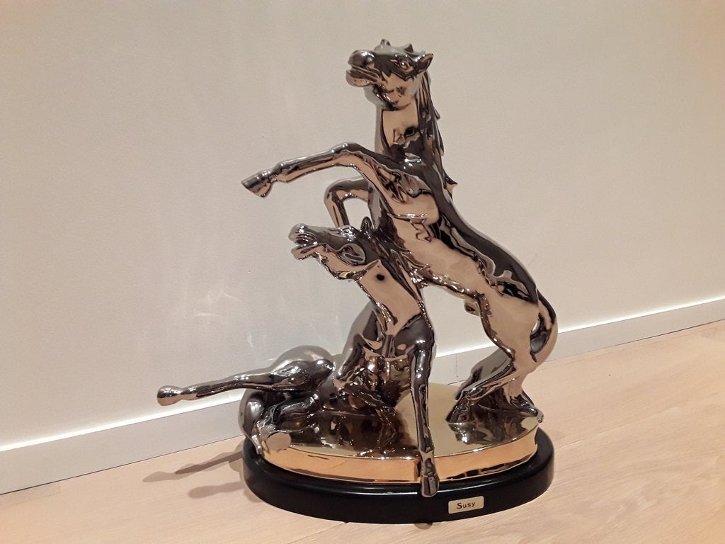 Beeld van 2 paarden, Antiek en Kunst, Ophalen of Verzenden, Beeld