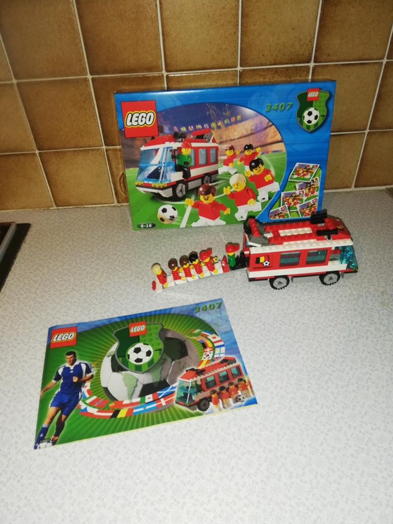 Lego voetbal bus van Belgiė 3407, Ophalen of Verzenden, Compleet, Lego